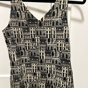 Black and Cream Patterned Dress